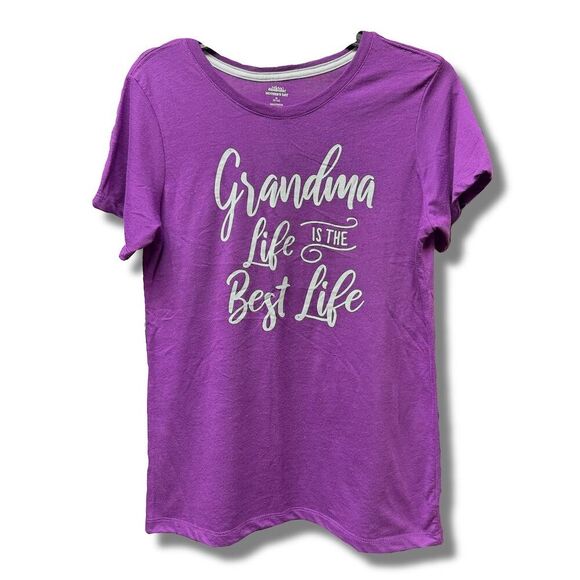 Way To Celebrate Women's Purple Graphic T-Shirt "Grandma Life" Size M - Picture 1 of 4